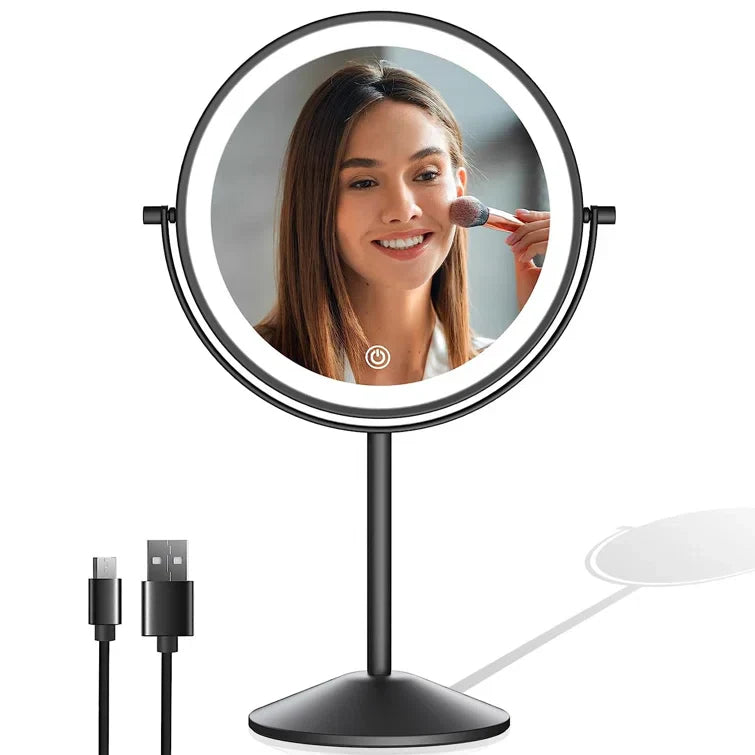Malsky Round LED Makeup Mirror